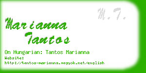 marianna tantos business card